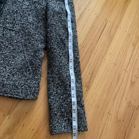 MaxMara Tweed Leather Trim Wool Jacket Size 4 - Picture 14 of 16